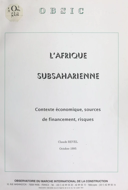 L'Afrique subsaharienne - Claude Revel - FeniXX réédition numérique