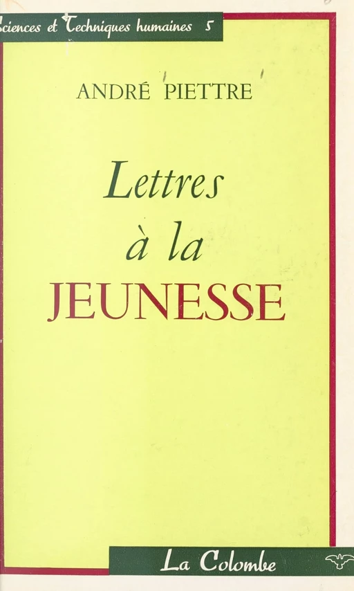 Lettres à la jeunesse - André Piettre - FeniXX réédition numérique