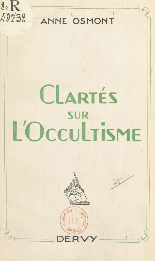 Clartés sur l'occultisme - Anne Osmont - FeniXX réédition numérique