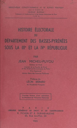 Histoire électorale du département des Basses-Pyrénées sous la IIIe et la IVe République