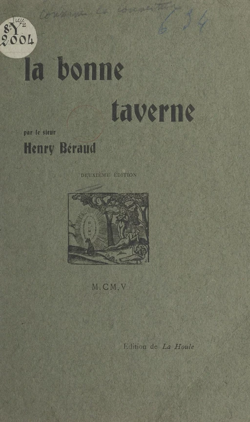 La bonne taverne - Henry Béraud - FeniXX réédition numérique