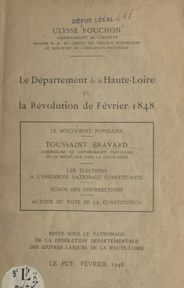 Le département de la Haute-Loire et la Révolution de février 1848