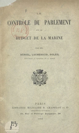 Le contrôle du Parlement sur le budget de la Marine