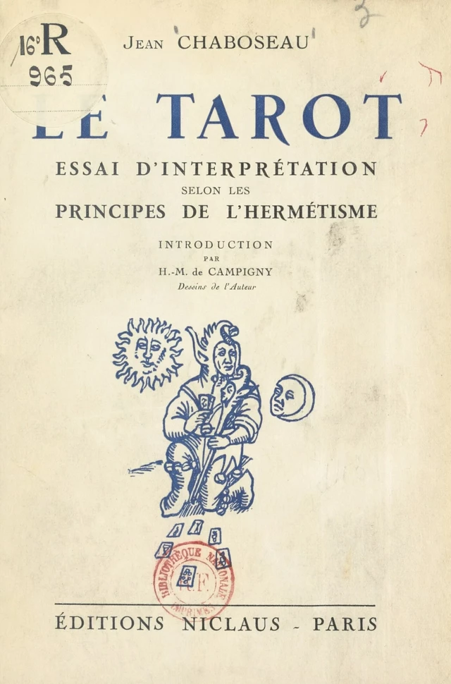 Le Tarot - Jean Chaboseau - FeniXX réédition numérique