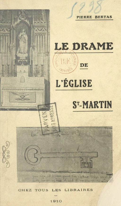 Le drame de l'Église Saint-Martin - Pierre Bertas - FeniXX réédition numérique