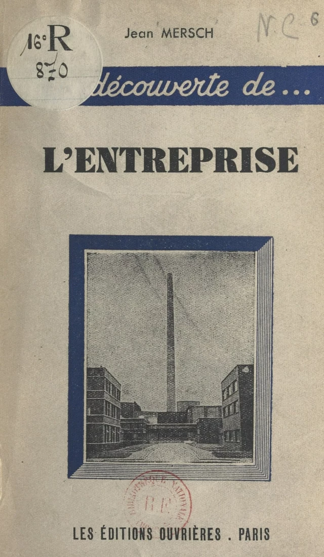 L'entreprise - Jean Mersch - FeniXX réédition numérique