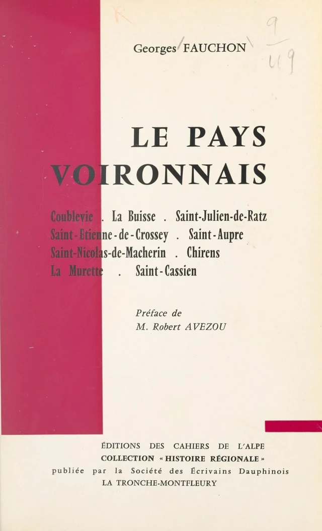 Le pays voironnais - Georges Fauchon - FeniXX réédition numérique