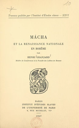 Mácha et la Renaissance nationale en Bohême