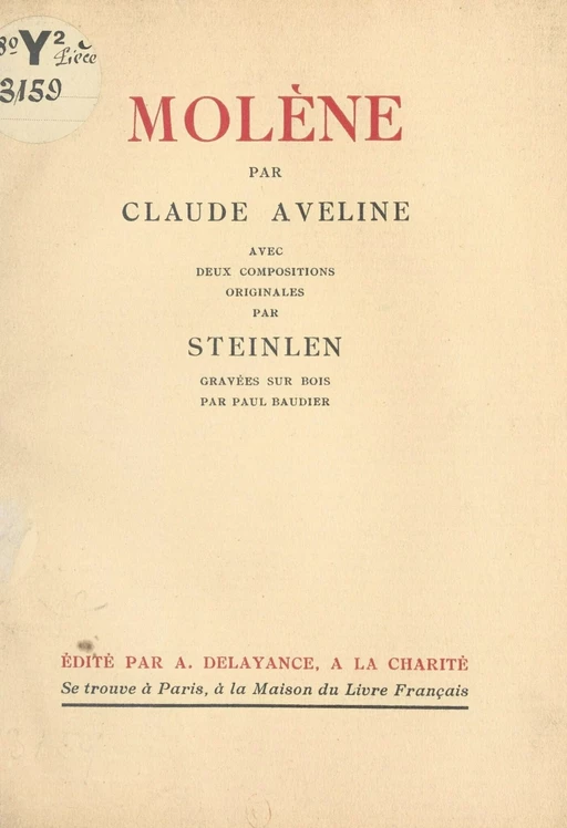 Molène - Claude Aveline - FeniXX réédition numérique