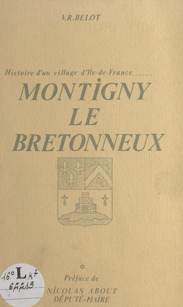 Montigny le Bretonneux - Victor R. Belot - FeniXX réédition numérique