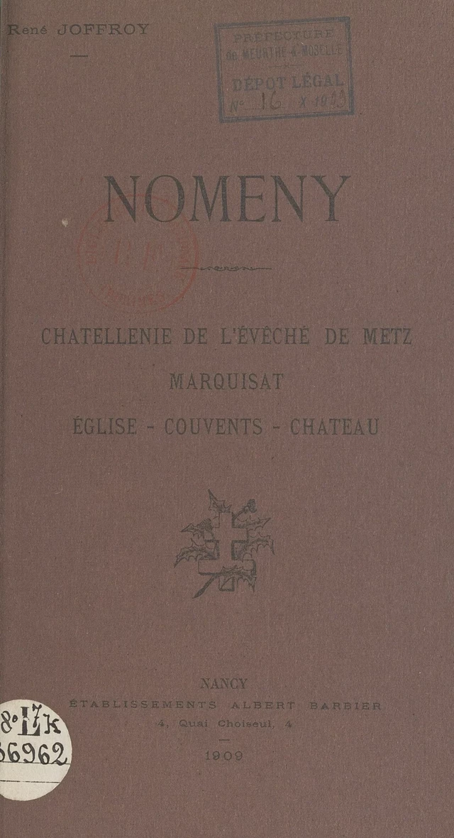 Nomeny - René Joffroy - FeniXX réédition numérique