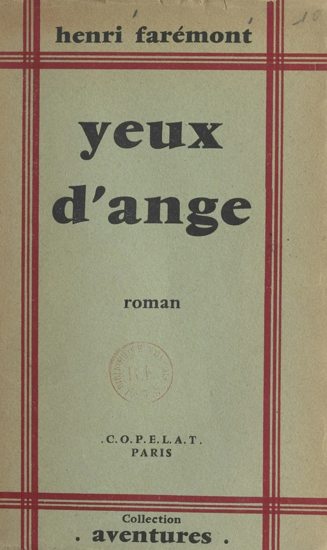 Yeux d'Ange - Henri Farémont - FeniXX réédition numérique