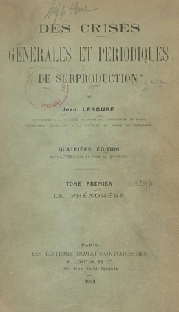 Des crises générales et périodiques de surproduction (1)