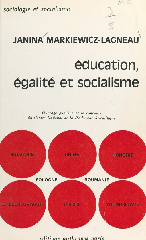 Éducation, égalité et socialisme - Janina Markiewicz-Lagneau - FeniXX réédition numérique