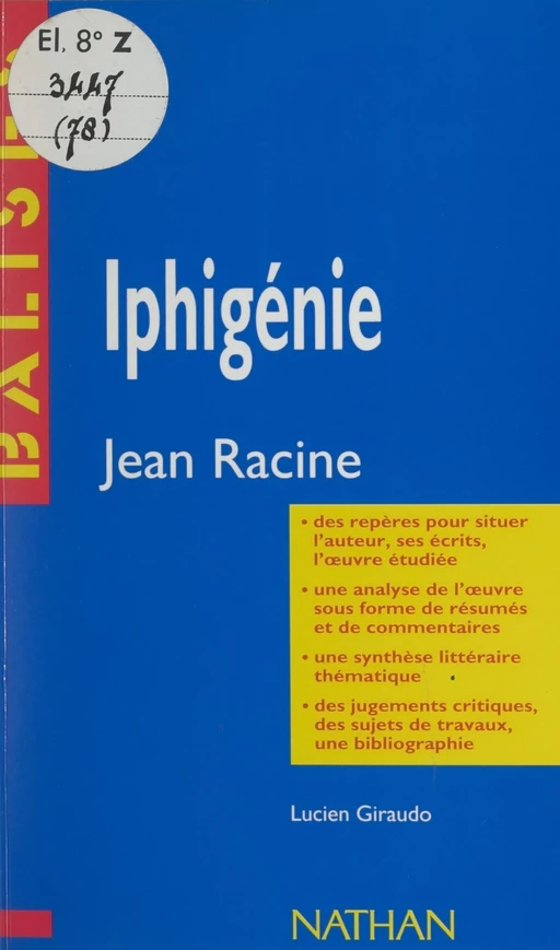 Iphigénie - Lucien Giraudo - FeniXX réédition numérique