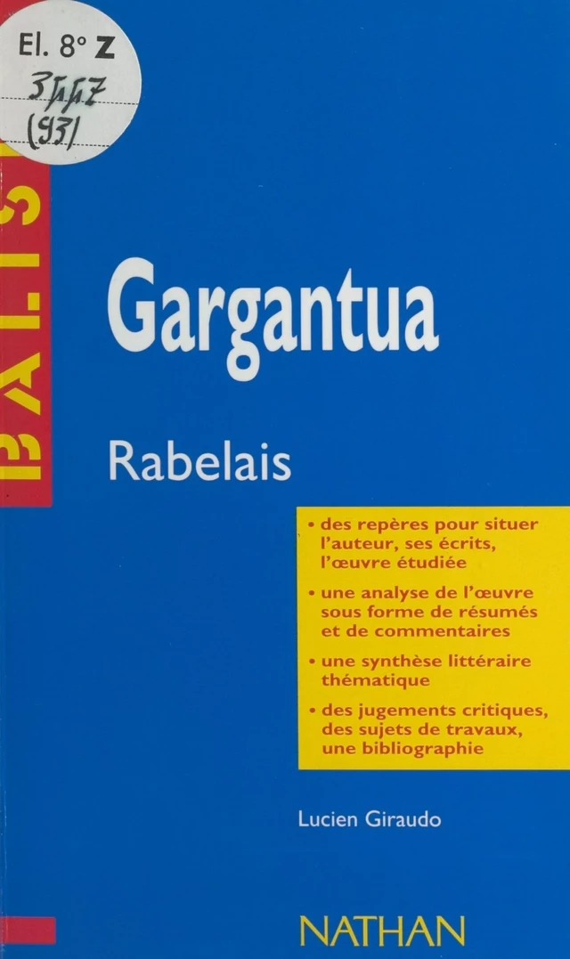 Gargantua - Lucien Giraudo - FeniXX réédition numérique