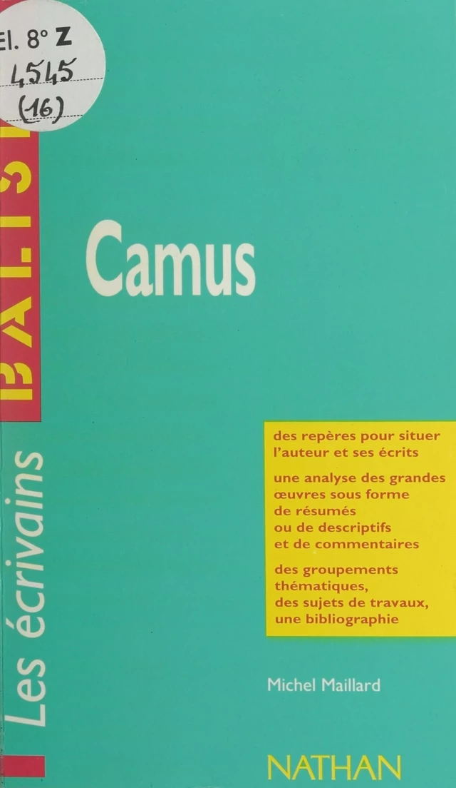 Camus - Michel Maillard - FeniXX réédition numérique