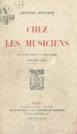 Chez les musiciens