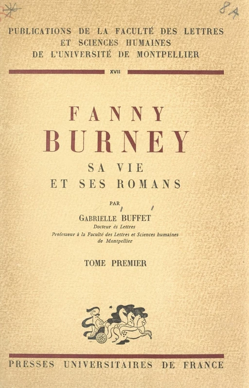 Fanny Burney (1) - Gabrielle Buffet - FeniXX réédition numérique