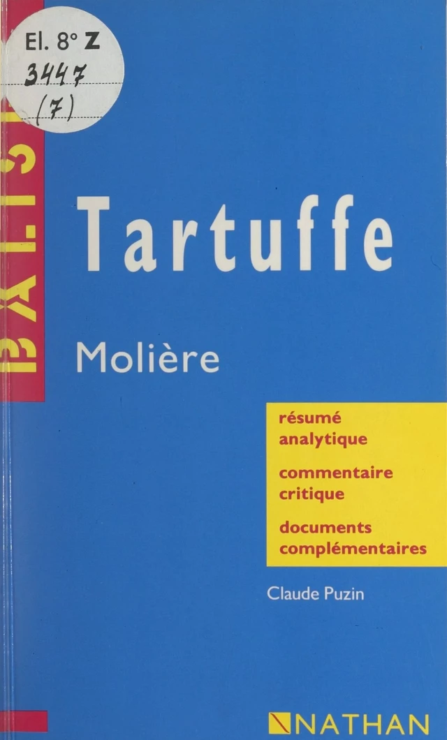 Tartuffe - Claude Puzin - FeniXX réédition numérique