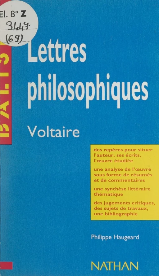 Lettres philosophiques - Philippe Haugeard - FeniXX réédition numérique