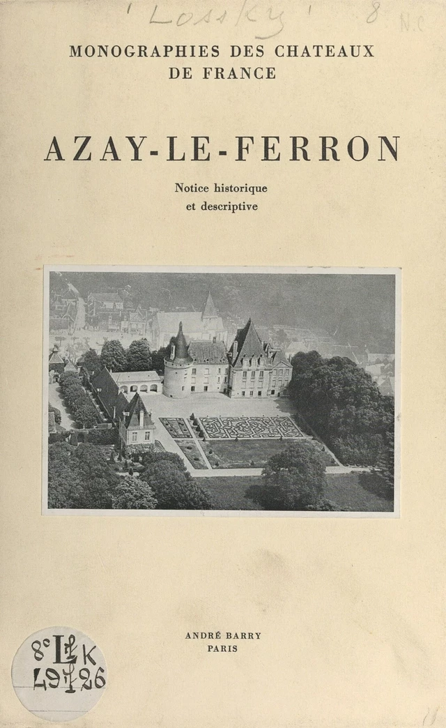 Azay-le-Ferron - Boris Lossky - FeniXX réédition numérique