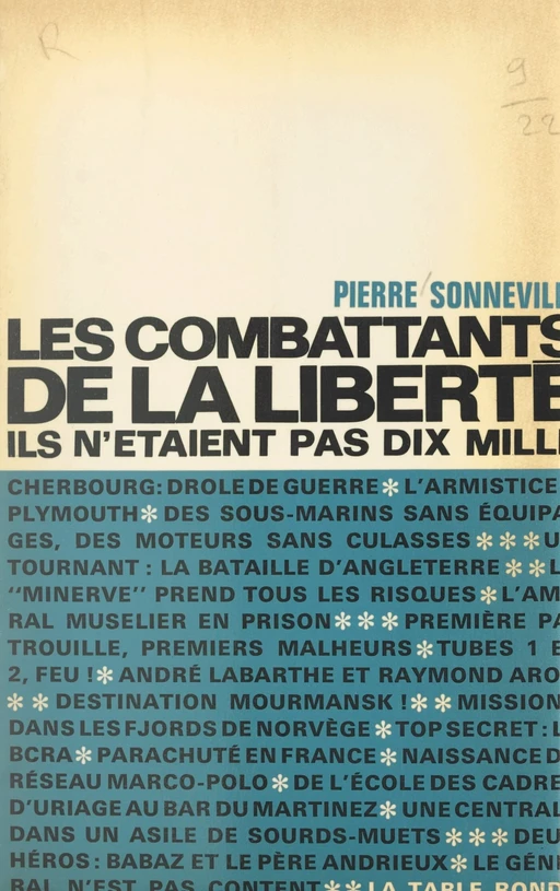 Les combattants de la liberté - Pierre Sonneville - FeniXX réédition numérique