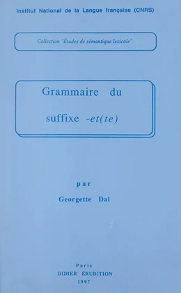 Grammaire du suffixe -et(te)