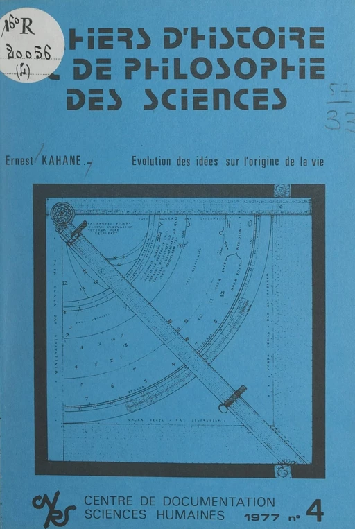 Évolution des idées sur l'origine de la vie - Ernest Kahane - FeniXX réédition numérique