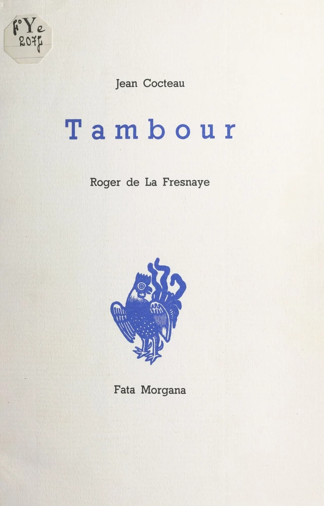 Tambour - Jean Cocteau - FeniXX réédition numérique