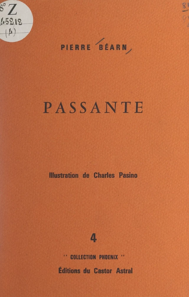 Passante - Pierre Béarn - FeniXX réédition numérique