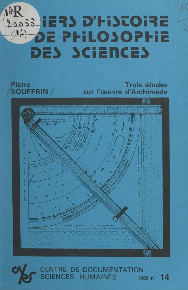 Trois études sur l'œuvre d'Archimède - Pierre Souffrin - FeniXX réédition numérique