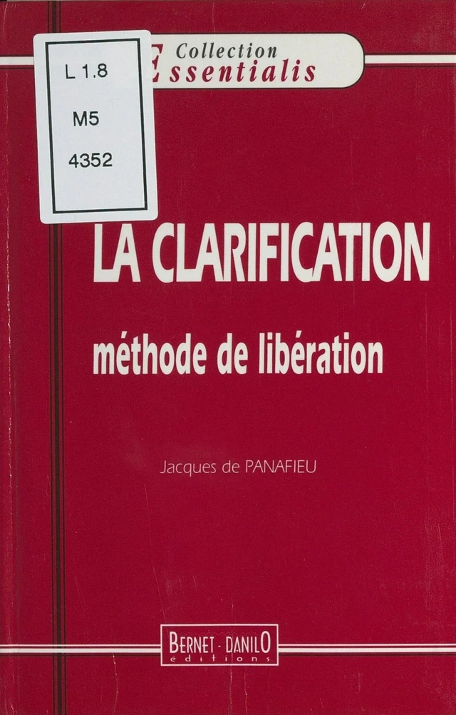 La clarification - Jacques de Panafieu - FeniXX réédition numérique