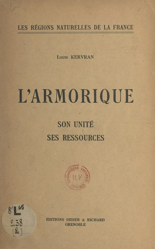 L’Armorique - Louis Kervran - FeniXX réédition numérique