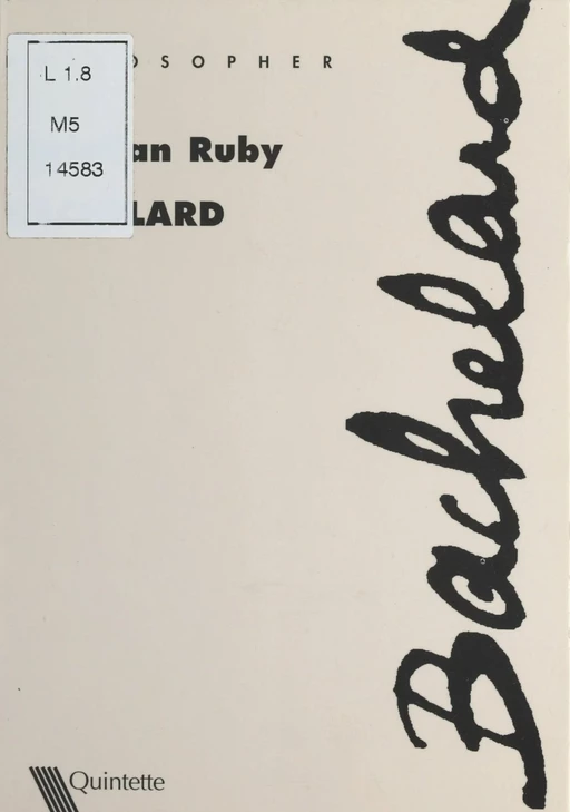 Bachelard - Christian Ruby - FeniXX réédition numérique