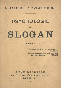 Psychologie du slogan