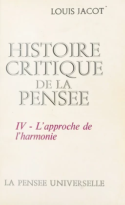 Histoire critique de la pensée (4)