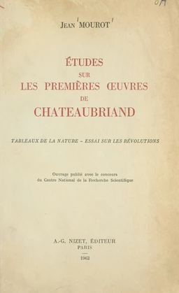 Études sur les premières œuvres de Châteaubriand