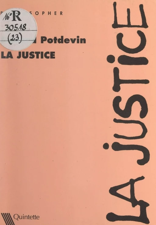 La justice - Gérard Potdevin - FeniXX réédition numérique