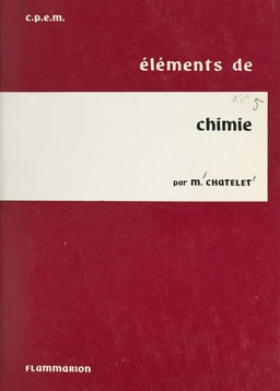 Éléments de chimie