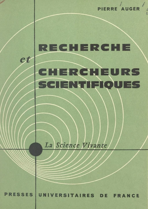 Recherche et chercheurs scientifiques - Pierre Auger, Yvan de Hemptinne - FeniXX réédition numérique