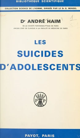 Les suicides d'adolescents