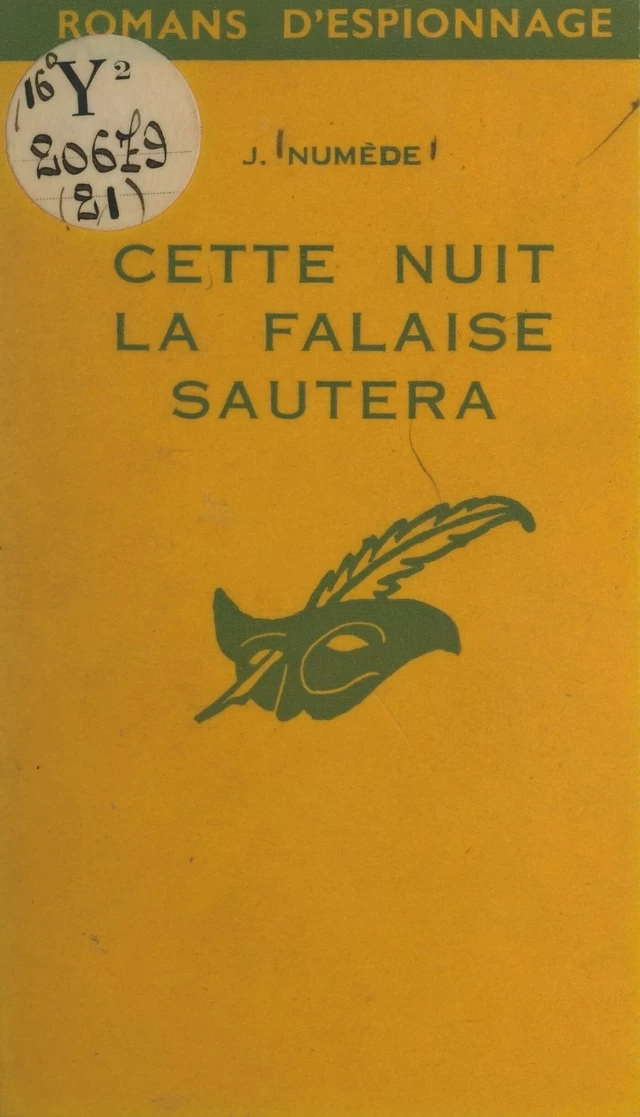 Cette nuit, la falaise sautera - J. Numède - FeniXX réédition numérique