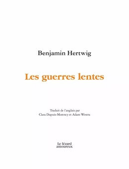 Les guerres lentes