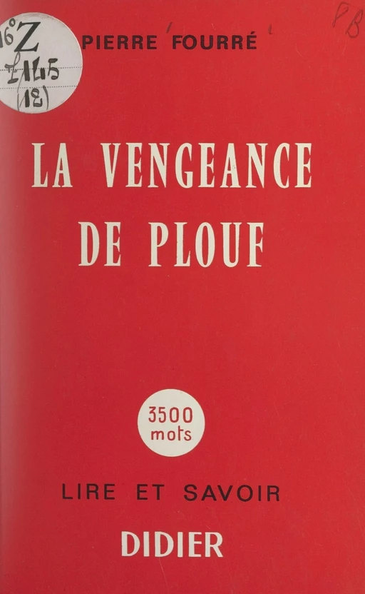 La vengeance de Plouf - Pierre Fourré - FeniXX réédition numérique