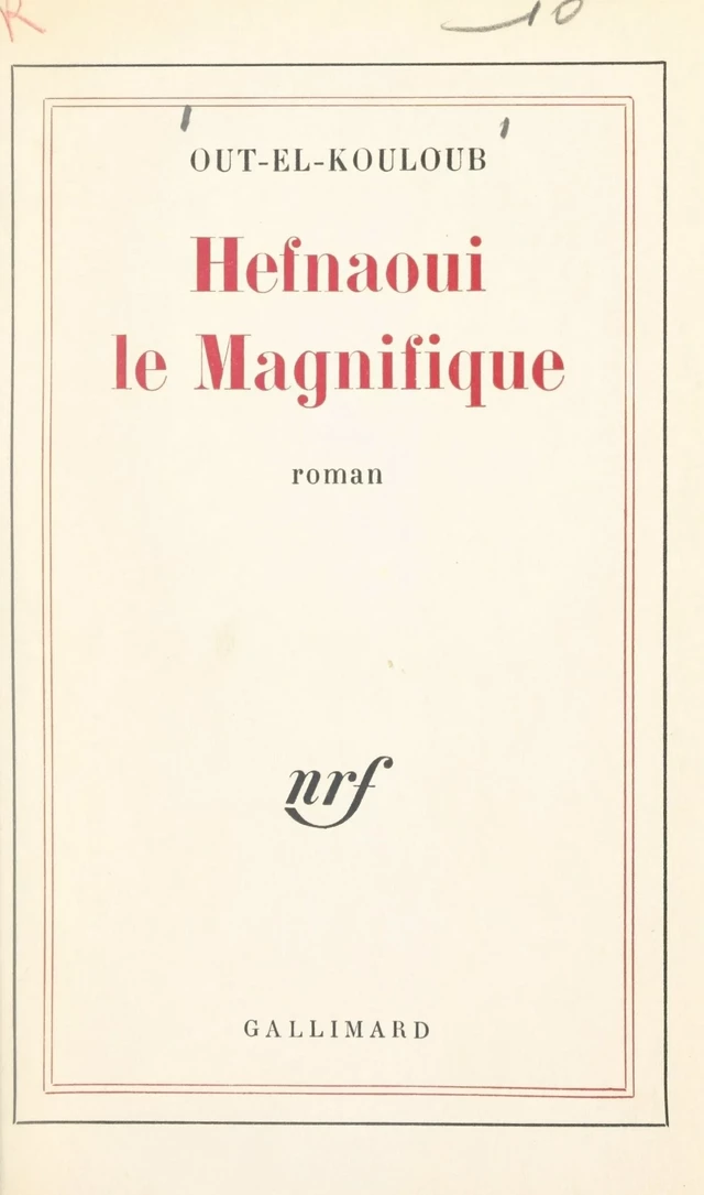 Hefnaoui le Magnifique -  Out-el-Kouloub - FeniXX réédition numérique