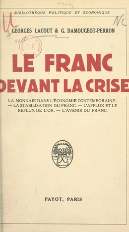 Le franc devant la crise