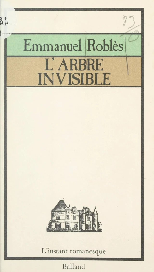 L'arbre invisible - Emmanuel Roblès - FeniXX réédition numérique