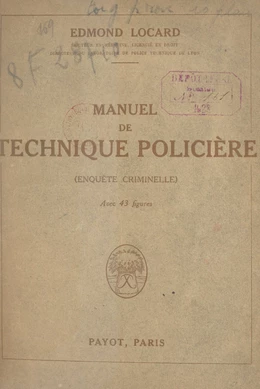 Manuel de technique policière