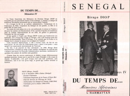 Sénégal, du temps de - Birago Diop - Editions L'Harmattan